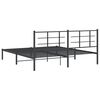 vidaXL Bettgestell mit Kopfteil Metall Schwarz 180x200 cm