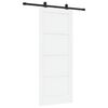 vidaXL Schiebet&uuml;r ORKDAL Wei&szlig; 83 x 202 cm Massives Kiefernholz