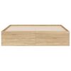vidaXL Bettgestell mit Schubladen Sonoma-Eiche 140x190cm Holzwerkstoff