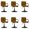 vidaXL Esszimmerstühle 6 Stk. Drehbar Braun Samt