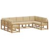 vidaXL Outdoor-Sofagarnitur 9 stk. Wei&szlig; und Beige