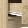 vidaXL Sideboard mit Schublade Sonoma-Eiche 71x35x65 cm Holzwerkstoff