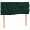 vidaXL Boxspringbett mit Matratze Dunkelgr&uuml;n 90x200 cm Samt