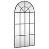 vidaXL Wandspiegel Schwarz 50x100 cm Gew&ouml;lbt Eisen