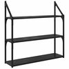 vidaXL Wandregal Wandhalterung Schwarz Eichen-Optik 80 x 21 x 78,5 cm