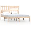 vidaXL Massivholzbett ohne Matratze 120x190 cm Kiefernholz