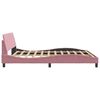 vidaXL Bettgestell mit Kopfteil "Dover" Rosa 180x200 cm Samt