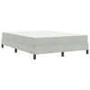 vidaXL Boxspringbett mit Matratze Hellgrau 140 x 210 cm Stoff