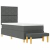 vidaXL Boxspringbett mit Matratze Dunkelgrau 80 x 200 cm Stoff
