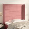 vidaXL Kopfteil mit Ohren Rosa 83x16x118/128 cm Samt