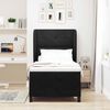 vidaXL Boxspringbett mit Matratze Schwarz 200 x 90 cm Polyester