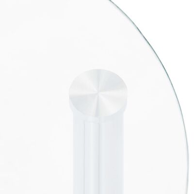 vidaXL Beistelltisch mit 2 Ablagen Transparent 38x38x50 cm Hartglas