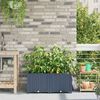 vidaXL Garten-Pflanzgef&auml;&szlig; 2 pcs Grau 80 x 40 x 37,5 cm Kunststoff