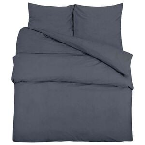 vidaXL Bettw&auml;sche-Set Anthrazit 155x220 cm Baumwolle