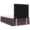 vidaXL Ottoman-Bett mit Matratze & LEDs Dunkelbraun 120x190 cm Stoff
