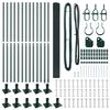 vidaXL Zaunpfosten Gr&uuml;n 25 x 1,5 m (25 x 25 mm Maschendraht) Stahl