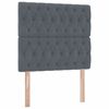 vidaXL Aufbewahrungsbett mit Matratze Dunkelgrau 90 x 190 cm Samt