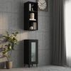 vidaXL Wandschrank Schwarz 34,5x32,5x90 cm Holzwerkstoff