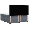 vidaXL Boxspringbett mit Matratze Dunkelgrau 180x200 cm Samt