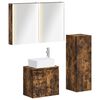 vidaXL Badezimmerm&ouml;bel-Set 4 pcs Ger&auml;ucherte Eiche