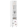 vidaXL Highboard Hochglanz-Wei&szlig; 34,5x34x180 cm Holzwerkstoff