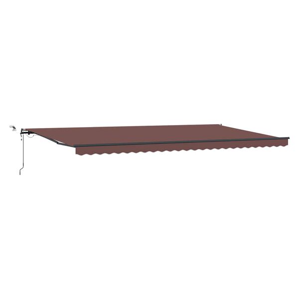 vidaXL Markise Automatisch mit LEDs Braun 600x300 cm