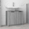 vidaXL Badschrank Grau Sonoma 64,5x33,5x59 cm Holzwerkstoff