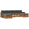 vidaXL Sofagarnituren mit Kissen 6 pcs Massivholz Akazie