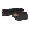 vidaXL Patio Sofa Set 9-Sitzer Black