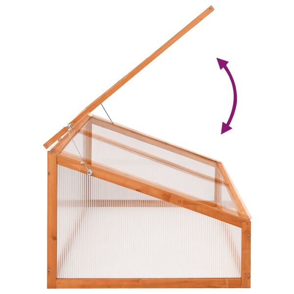 vidaXL Gew&auml;chshaus Orange 110x56x39 cm Tannenholz