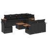 vidaXL Patio Sofa Set 9-Sitzer Black