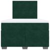 vidaXL Boxspringbett mit Matratze Dunkelgr&uuml;n 120x190 cm Samt
