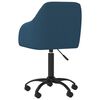 vidaXL Esszimmerst&uuml;hle 6 Stk. Drehbar Blau Samt