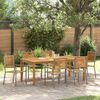 vidaXL Garten Essgruppe 7 pcs Grau Massivholz Akazie