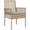 vidaXL Garten Essgruppe 3 pcs Beige Poly-Rattan