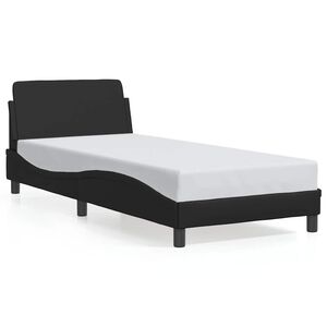 vidaXL Bettgestell "Dover" Schwarz 80x200 cm Kunstleder