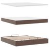 vidaXL Ottoman-Bett mit Matratze Braun 180x200 cm Kunstleder