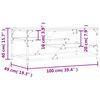 vidaXL Couchtisch Braun Eichen-Optik 100x49x40 cm Holzwerkstoff