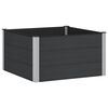 vidaXL Hochbeet Schwarz 100 x 100 x 54 cm WPC und Aluminium