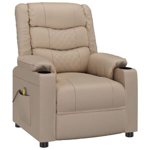 vidaXL Massagesessel Cappuccino-Braun Kunstleder