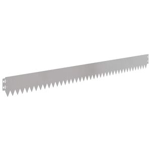 vidaXL Rasenkante 10 stk. 103 x 10 cm Stahl Silber