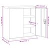 vidaXL Aktenschrank Schwarz 90x40x130 cm Stahl