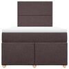 vidaXL Boxspringbett mit Matratze Dunkelbraun 120x200 cm Stoff
