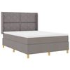 vidaXL Boxspringbett mit Matratze Taupe 140 x 190 cm Stoff