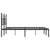 vidaXL Bettgestell mit Kopfteil Metall Schwarz 183x213 cm
