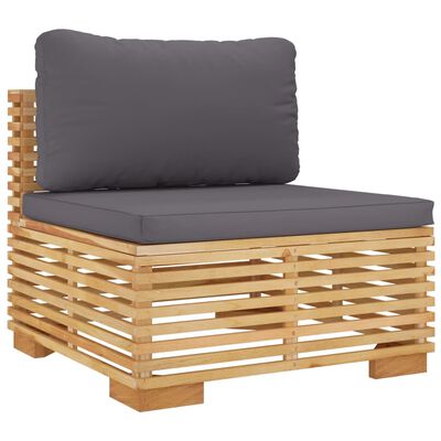 vidaXL 3-tlg. Garten-Lounge-Set mit Kissen Massivholz Teak