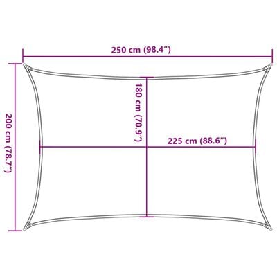 vidaXL Sonnensegel 160 g/m² Rechteckig Sandfarben 2x2,5 m HDPE