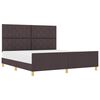 vidaXL Bettgestell mit Kopfteil Dunkelbraun 180 x 200 cm Stoff