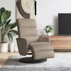 vidaXL Relaxsessel mit Fu&szlig;teil Cappuccino-Braun Kunstleder