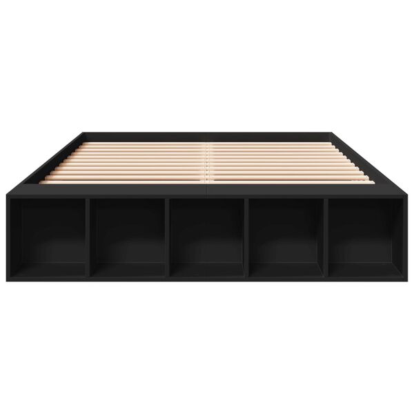vidaXL Bettgestell Schwarz 140x190 cm Holzwerkstoff